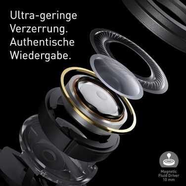 Technics EAH-AZ100E-S Бездротові навушники з активним шумозаглушенням, 10 мм драйвер, Bluetooth Multipoint, AI Voice Focus, срібні