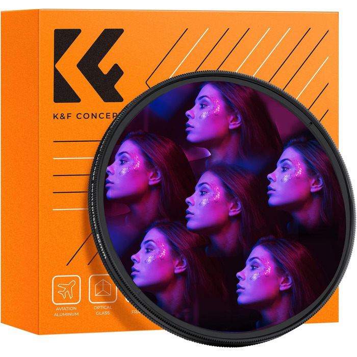 Фільтр для об'єктива камери K&F Concept з оптичного скла, спеціальний ефект, нанопокриття (Nano-B Series), шестигранна центральна форма (58mm)