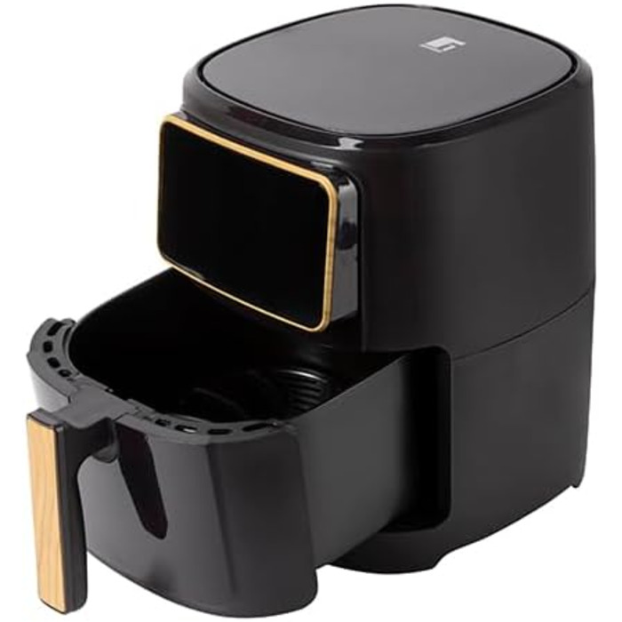 Фритюрниця без оливи Bergner CHARCOAL з керамічним покриттям, 1800W, 6.9L, 8 програм, 80-200°C, таймер до 30 хв, без PFAS