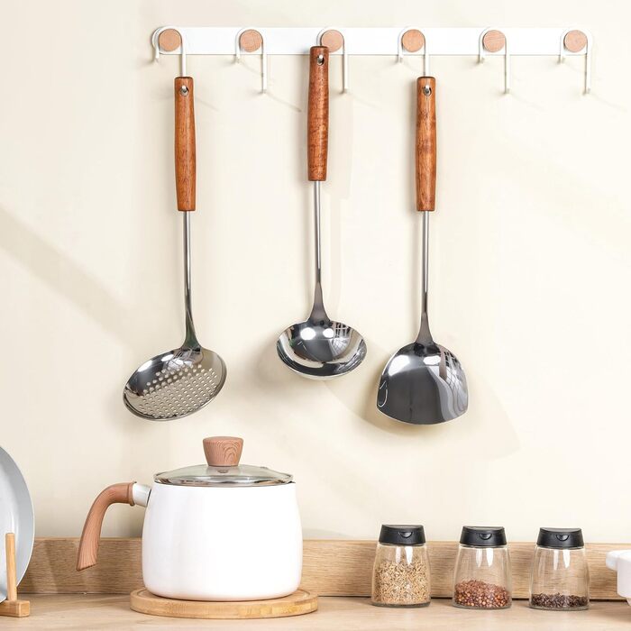 Набір кухонного інструменту Kellet: лопатка-ложка з нержавіючої сталі 304, 36.2-38.1 см (3 шт., сріблястий)