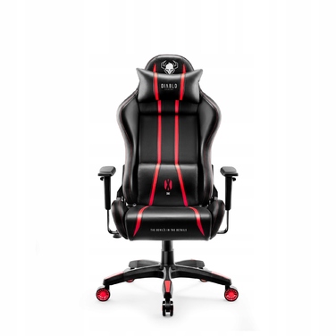 Ігрове крісло Diablo Chairs X-One 2.0, штучна шкіра, чорно-червоне