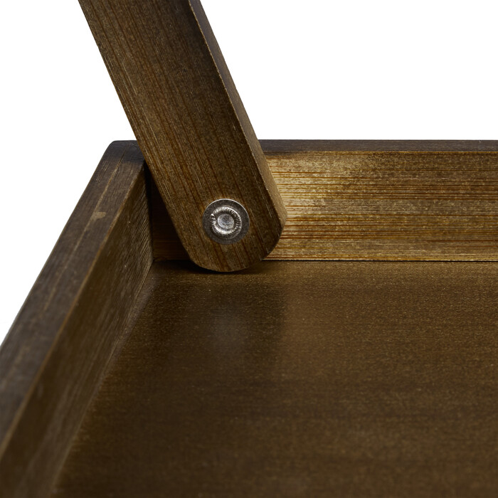 Relaxdays Bamboo Bed Table, Dark Brown