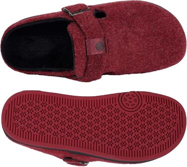 Фетрові тапочки Sisttke для дому, чоловічі/жіночі, зимові, закриті, з змінним устілкою (42 EU, Червоний 2440)