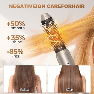 Airstyler 5 в 1: Фен-щітка, плойка, стайлер для волосся 1000W, золотий
