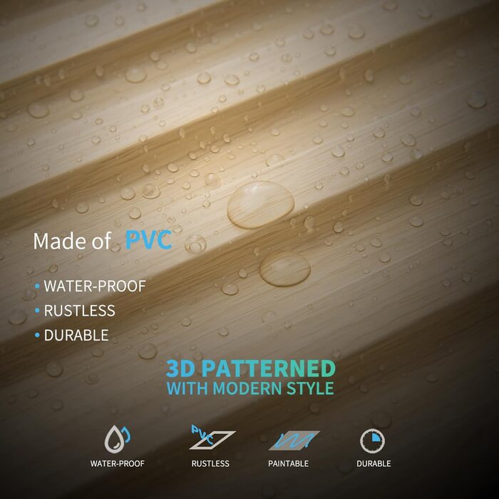 3D панелі для стін Art3d: PVC, 50x50 см, 3 м², 12 шт. (дуб, 120x60 см)