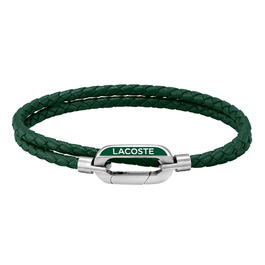 Браслет шкіряний чоловічий Lacoste STARBOARD зелений (синій, коричневий) - оригінал