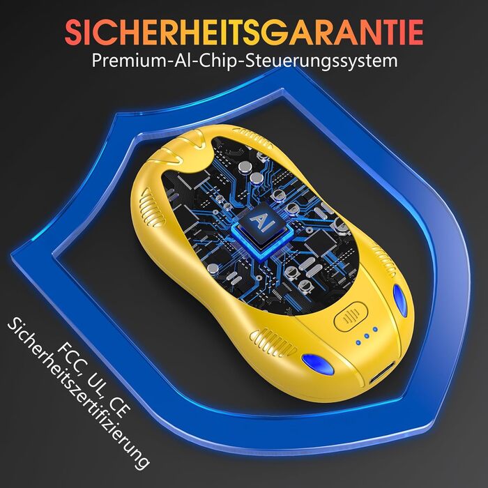 Електричні грілки для рук з акумулятором 10000mAh, 2 шт., з двостороннім нагрівом, USB, 3 режими, для кемпінгу та активного відпочинку