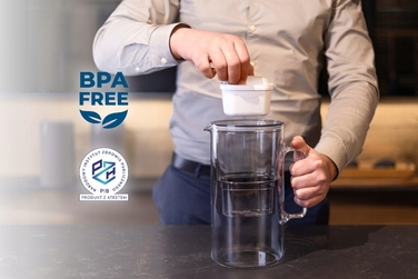Скляний фільтр-кувшин Wessper D2 BOROSILICATE 3л, сірий + 3 фільтри