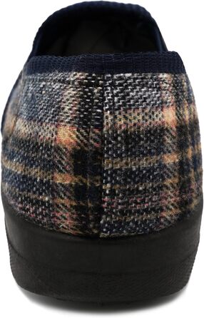 Чоловічі домашні тапочки в клітинку | Зручні капці для чоловіків з антиковзкою підошвою | Легкі та теплі сліпони для дому в класичному дизайні з фетру | Колір: сірий та інші (47 EU, сірий блакитний)