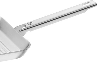 ZWILLING Plus Grill Pan, Induction-compatible, Stainless Steel, Silver, 24 x 24 cm