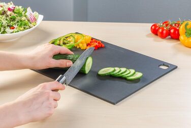 Rosenstein & Söhne Cutting Board Wood: 3-Piece Wood Fiber Cutting Boards, Dishwasher Safe, 37 x 27.5 cm (Cheese Cutting Boards, Large Kitchen Board)…
