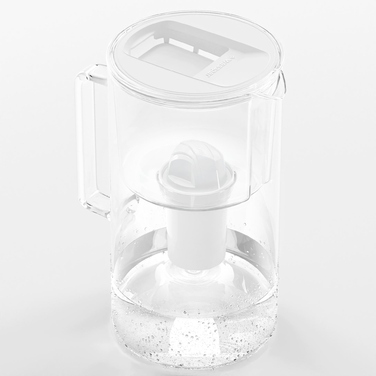 Скляний фільтр-кувшин Wessper D2 BOROSILICATE 3л, білий + фільтр