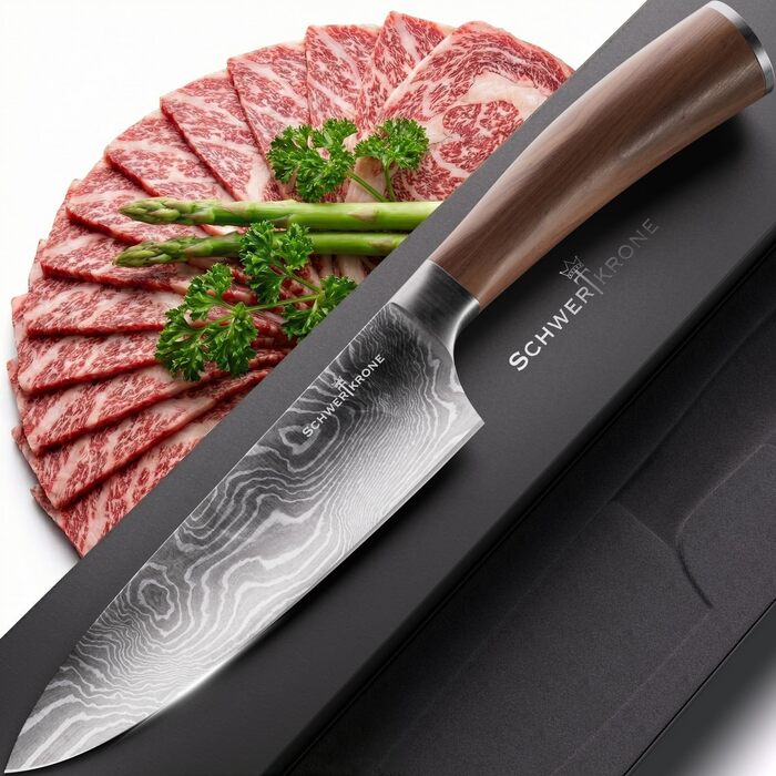 Ніж кухарський Schwertkrone Chefmesser з ручкою з горіха, Made in Germany