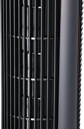 Турбовентилятор HOMCOM 45W з осциляцією, 3 швидкості, ABS, чорний, Ø27 x 75 см