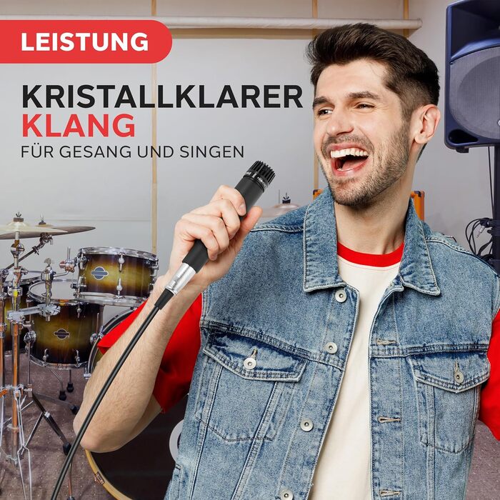 Професійний мікрофонний комплект Pyle (3 шт.) з кейсом, кабелем XLR та кріпленням - Кардіоїдний, чорний/срібний