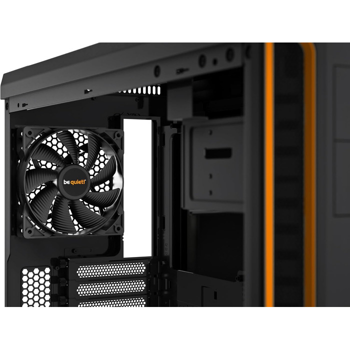 Корпус для ПК be quiet! Pure Base 600 Window Orange, 2 вентилятори Pure Wings 2, підтримка радіаторів до 360мм, загартоване скло