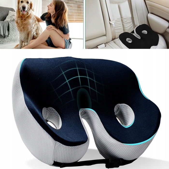 Подушка для сидіння з ефектом пам'яті (Memory Foam) та протиковзаючим покриттям