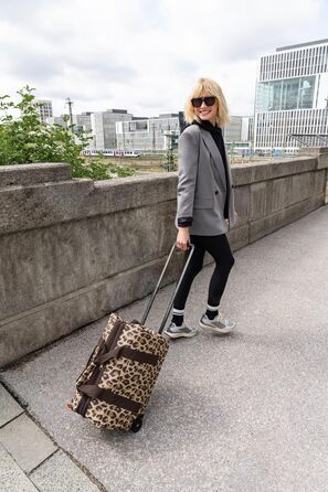 Дорожня сумка на колесах Reisenthel Allrounder Trolley Leo Macchiato, телескопічна ручка, для подорожей, роботи, відпочинку