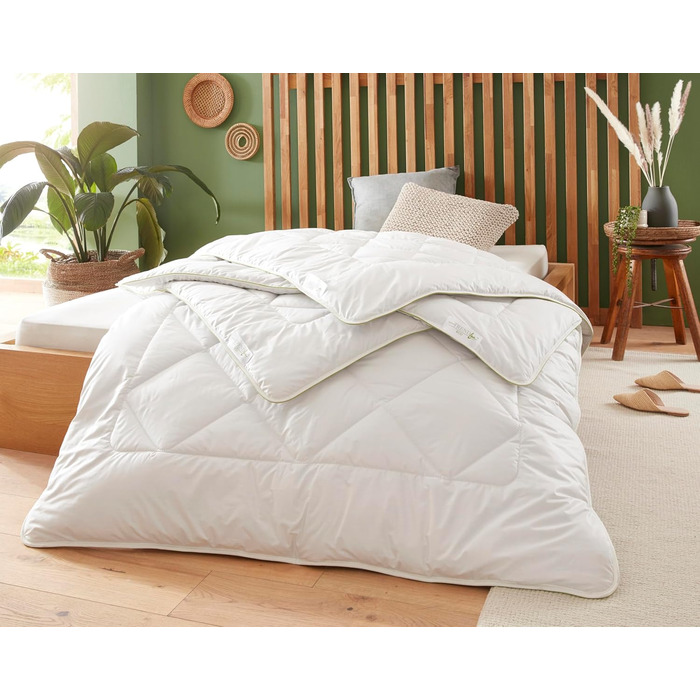 Badenia Trendline Eco Down Alternative Comforter Camel Duo 135 x 200 cm, white, Öko-Tex Certified, produced according to German quality standard 135 x 200 Duo Winter Blanket