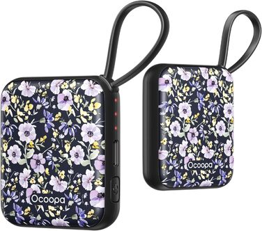 Електричні грілки для рук Ocoopa 2 шт., багаторазові 4000mAh, USB, 3 рівні нагріву, до 52°C, подарунок на Новий Рік, для зими, катання на лижах, подорожей та активного відпочинку, UT5 Nano Wiesengeflüster (Ocoopa x Artist Edition) (Nachtlicher Garten (Oco