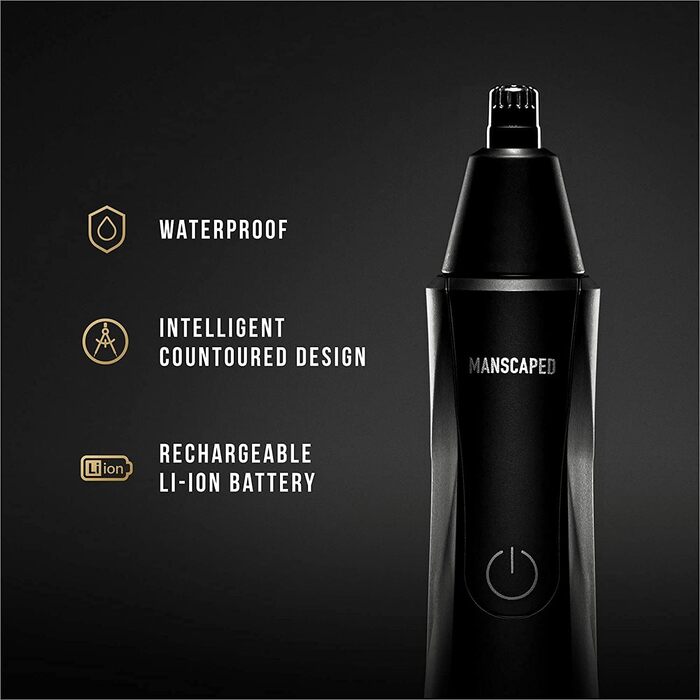 MANSCAPED® The Weed Whacker® Ear and Nose Hair Trimmer – 9,000 RPM Motor, Precision Device with Built-in Battery, Wet/Dry, Easy to Clean, Hypoallergenic Stainless Steel Replaceable Blade