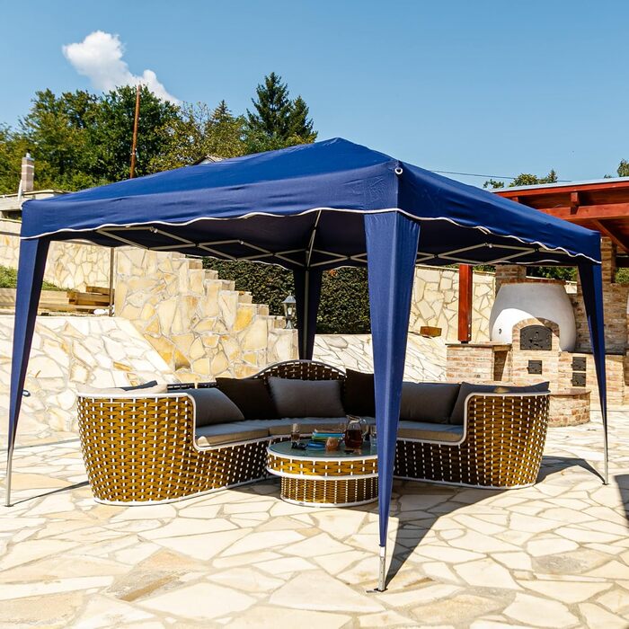 INSTENT Pavilion 3 x 3 m Basic, waterproof, UV protection 50+, (Blue)