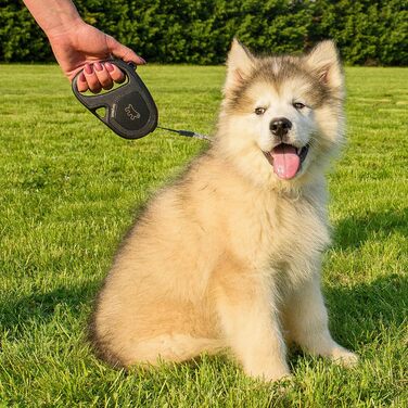 Рулетка для собак Ferplast Flippy ONE, середні породи до 25 кг, 5 м, чорний