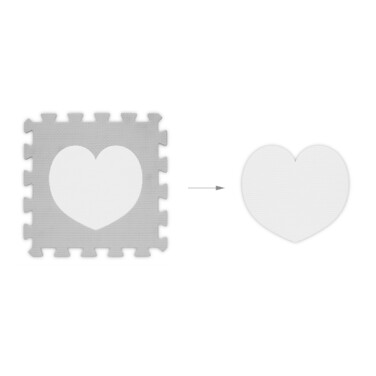 Relaxdays 18-piece Puzzle Mat Heart