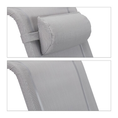 Relaxdays Folding Lounge Chair with Headrest