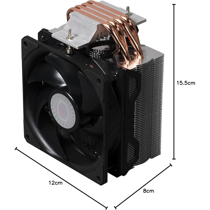 Кулер CPU Cooler Master Hyper 212 EVO V2 з підтримкою LGA1700, 4 теплові трубки, RGB-вентилятор SF120R, підтримка Push-Pull