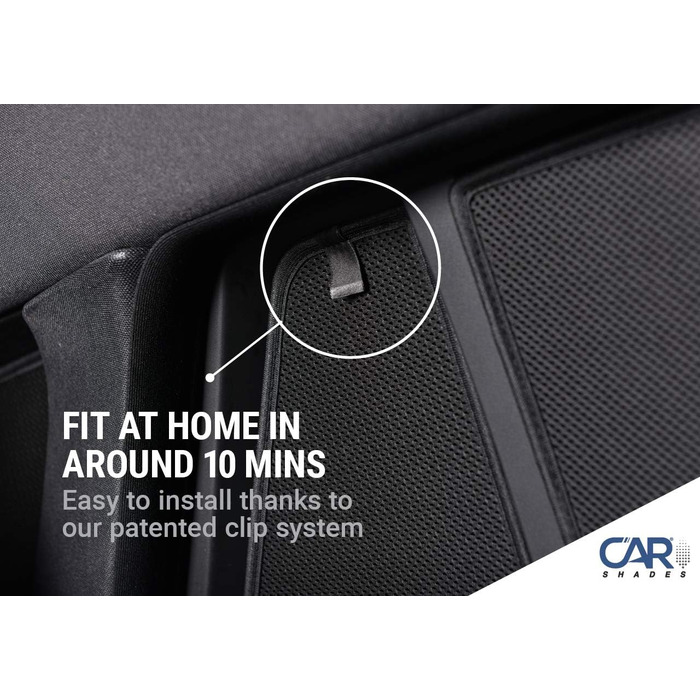 Комплект сонцезахисних шторок на задні двері для Volkswagen Golf VII 5-дверний 2013-2020, 2 шт., чорні