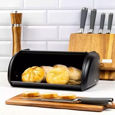 KING HOFF Металева брітниця/контейнер для хліба (чорний)