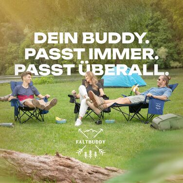 Складний стілець для кемпінгу 2в1 Faltbuddy® з холодильною сумкою (2 шт., блакитний)