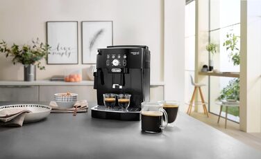 De'Longhi Magnifica S Smart ECAM 230.13.B Fully Automatic Coffee Machine with Milk Frother for Cappuccino, Espresso, Coffee, and Long Coffee. Features Direct Select Buttons and Rotary Control, 2-Cup Function, Black. Fully Automatic Coffee Machine with Buttons & Rotary Control