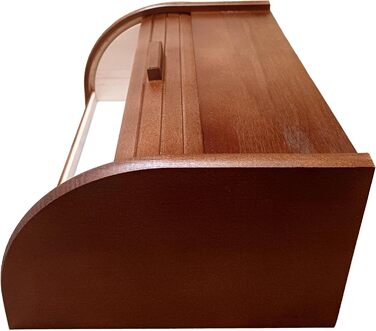 Дерев'яна коробка для хліба, розкривна/розкладна, різні моделі, темний коричневий колір, розмір Large