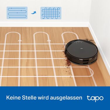 Робот-пилосос Tapo RV20 Max Plus з функцією миття та автоматичною станцією самостійного очищення, 5300Pa потужність всмоктування, 83 мм товщина, сумісний з Alexa & Google Assistant, керування через додаток
