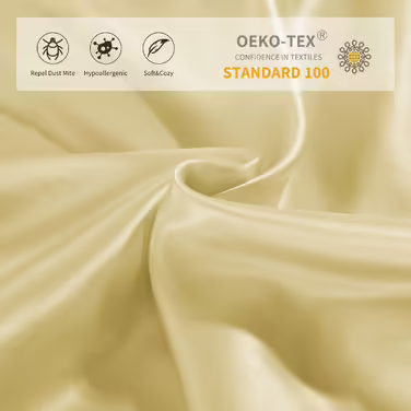 Silk 22 Momme Silk Pillowcase Set of 2, 100% Mulberry Silk Pillowcase for Hair and Skin with Envelope Closure, Soft and Smooth Silk Pillowcase, 50 x 66 cm Yellow Yellow 50x66cm