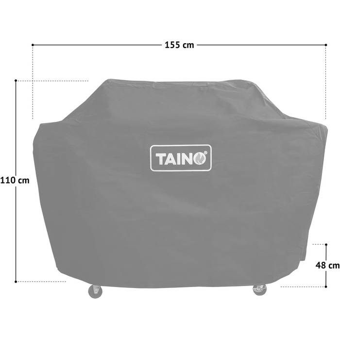 Газовий гриль TAINO RED 4+1 з чохлом для BBQ, захисна обкладинка для гриля-вагончика