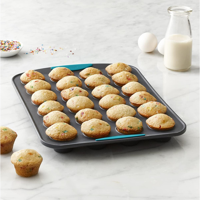 Trudeau Mini-Muffin Silicone Mold, 24 Cavities, Tropical (05115196TG)
