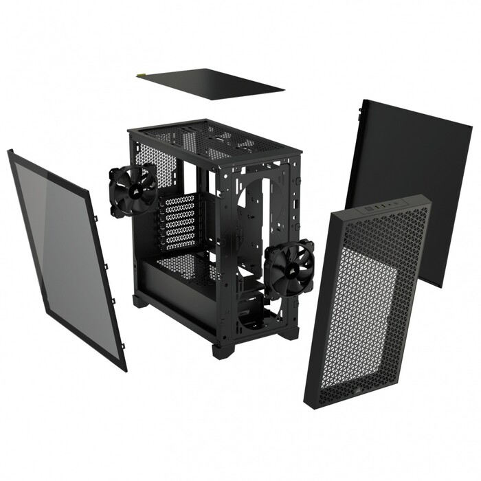 Корпус Corsair 3000D Airflow TG Midi Tower, чорний