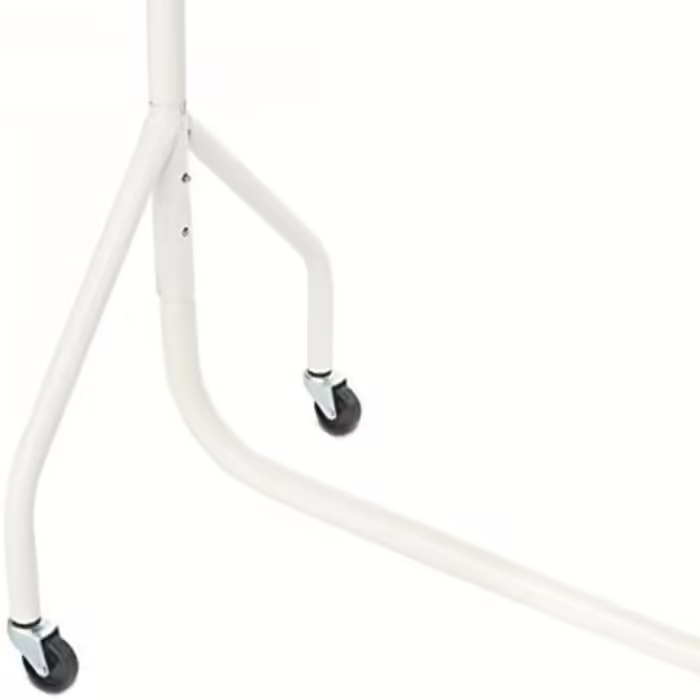 The Shopfitting Shop Clothes Rail 90 cm long x 1.5 m high, robust, 32 mm steel pipe, White