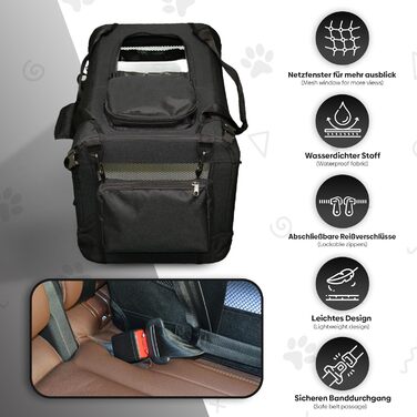 Транспортна переноска для собак та котів DEFACTO, XXL, 91x63x63 см, чорна