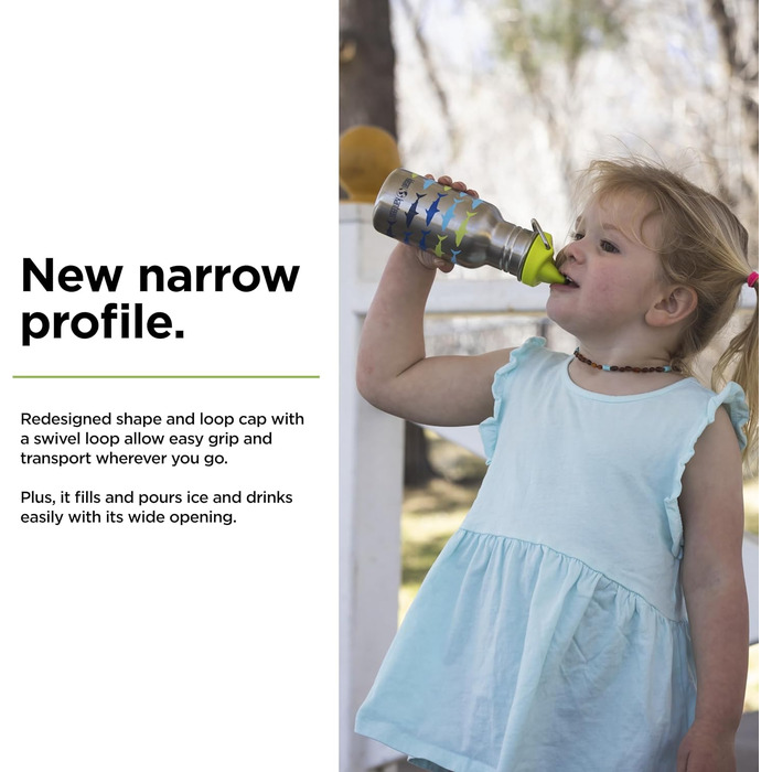 Klean Kanteen Classic Narrow Water Bottle 12 oz (Sharks)