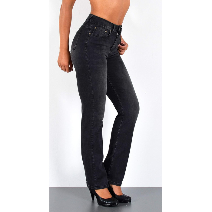 Джинси жіночі ESRA Straight Stretch High Waist - преміум, класичний крій, великі розміри (G6, J582)