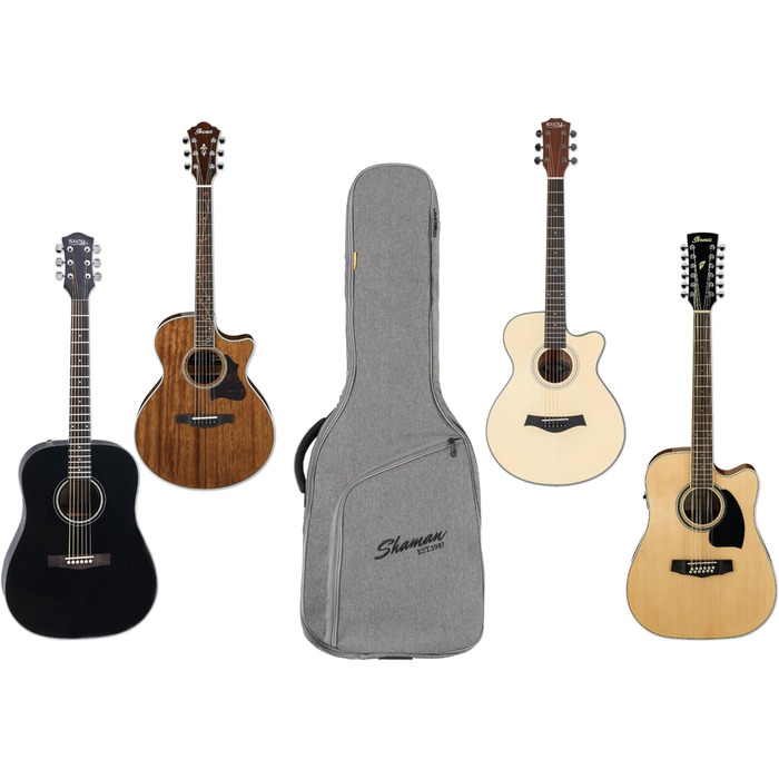 Шейман WGB-115 GY Преміум-лайн Гітара Вестерн - Водовідштовхуючий мішок Gigbag для гітари з міцним матеріалом та регульованими ременями