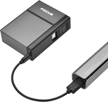 Алюмінієве 2-в-1 етикетниця з запальничкою, електронна, елегантний дизайн