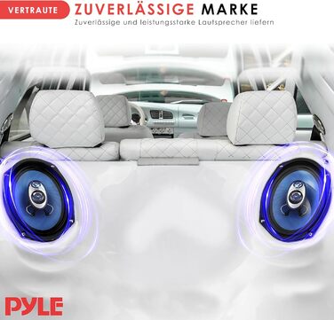 Автомобільні динаміки Pyle 6x8'' (15,2x20,3 см), пара, потужні акустичні колонки для авто