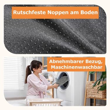 Ортопедичне ліжко для собак Growaystory - зручне собаче ліжко-софа з ефектом яєчної форми, з м'яким наповнювачем, що не ковзає, 76x51x18 см