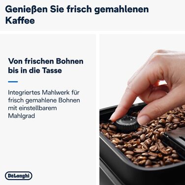 Кавомашина De'Longhi Magnifica Evo ECAM 292.81.B з LatteCrema, 7 прямих кнопок, 2-купові, чорна