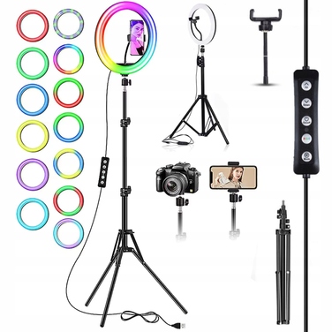 Кільцева LED-лампа 60W 35см з пультом та штативом 200см для макіяжу та YouTube